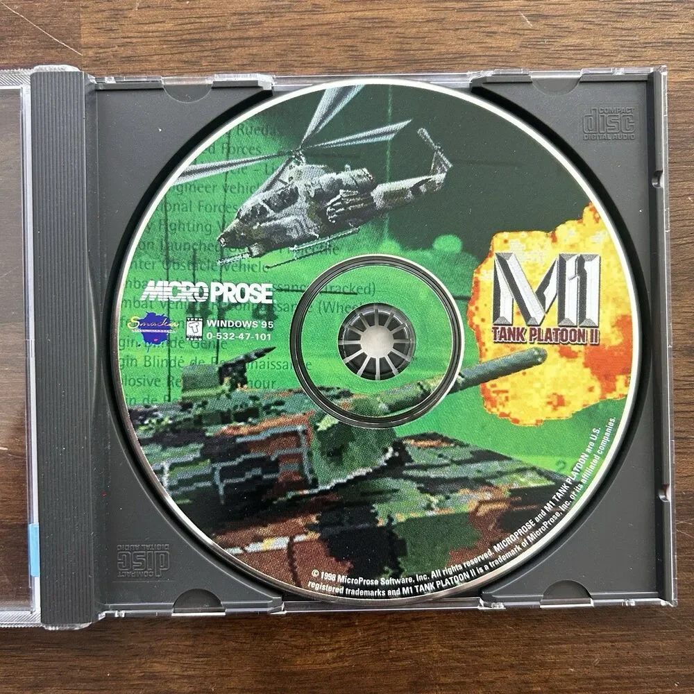 M1 Tank Platoon II CD-ROM PC Game 1998 MicroProse No Manual